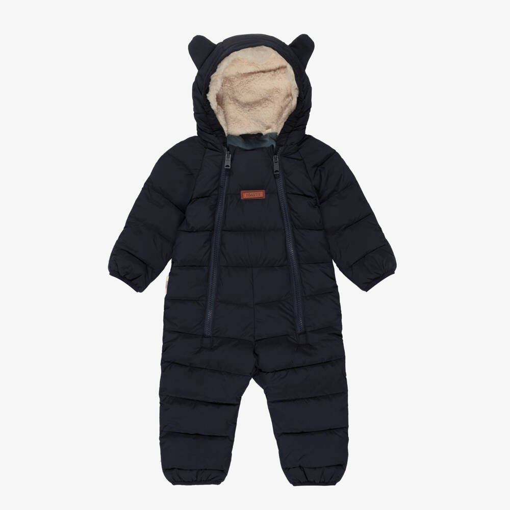 Töastie-Navy Blue Snowsuit Onsie | Childrensalon Outlet