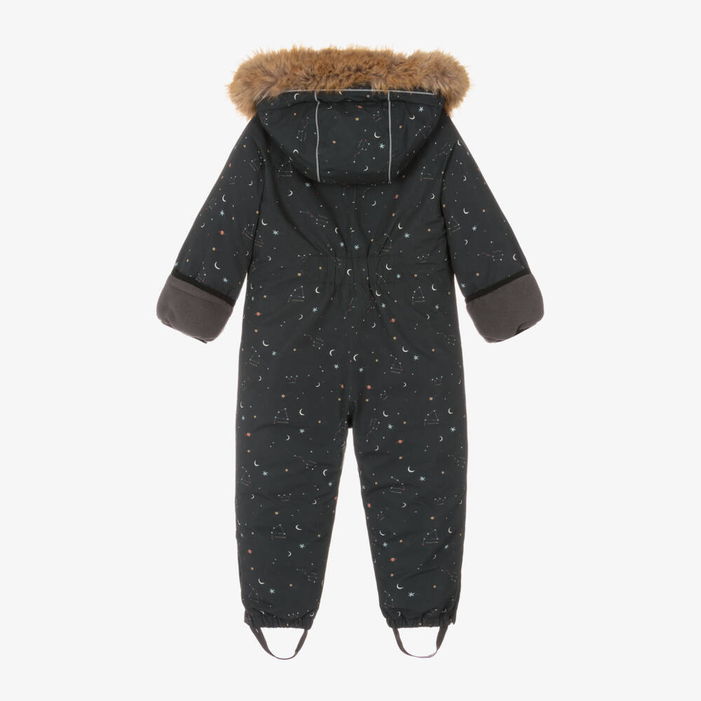 Töastie-Navy Blue Star Padded Snowsuit | Childrensalon Outlet