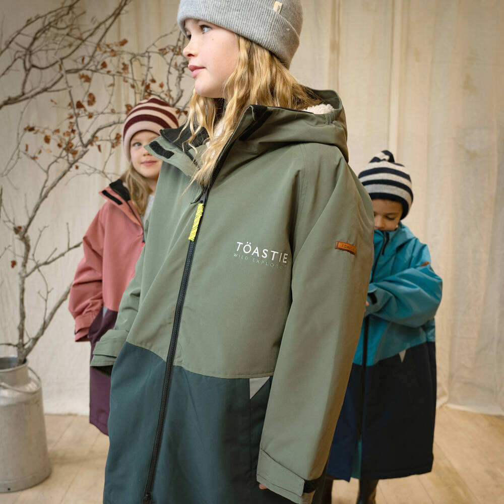 Töastie-Olive Green Waterproof Changing Coat | Childrensalon Outlet