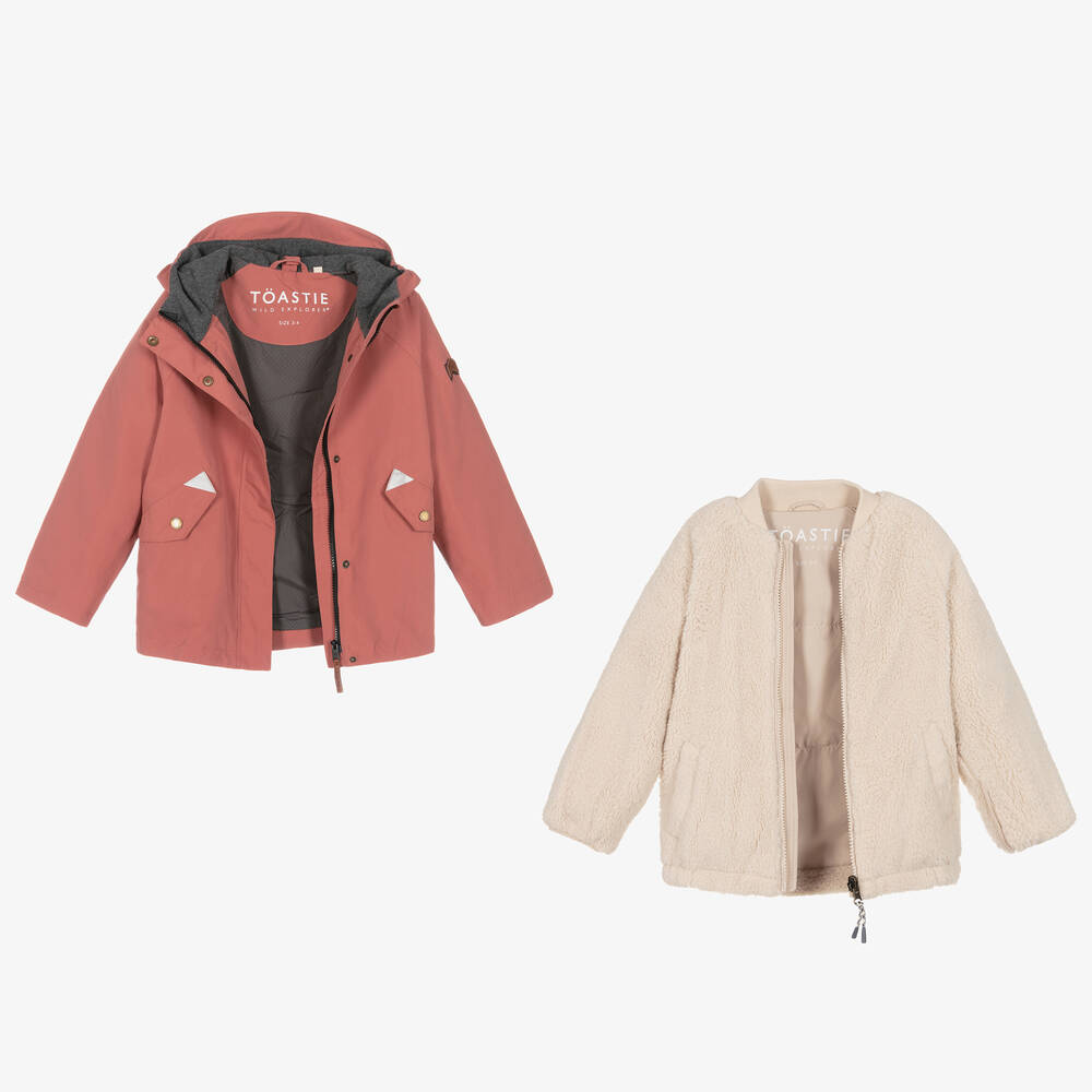 Töastie-Розовый непромокаемый дождевик 2-в-1 | Childrensalon Outlet