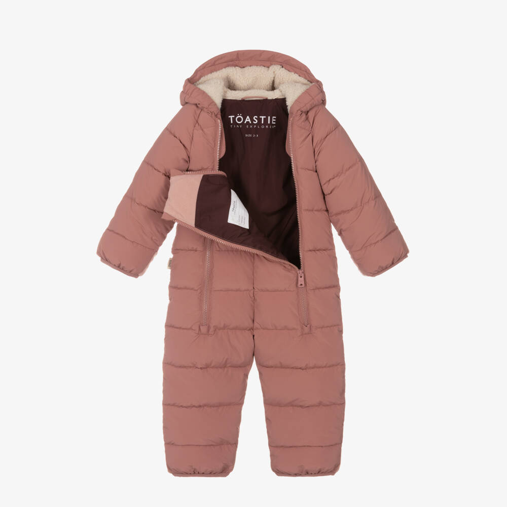 Töastie-Pink Padded Snowsuit | Childrensalon Outlet