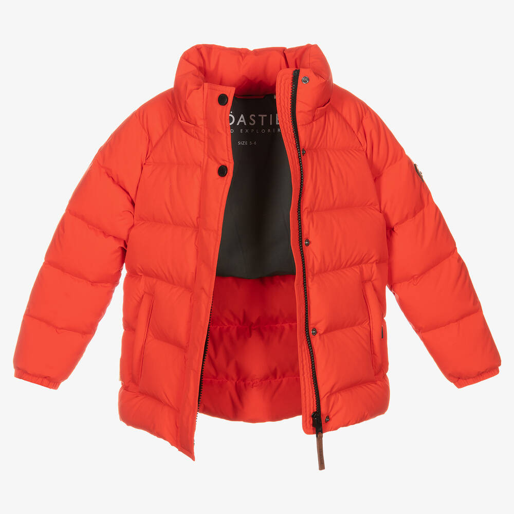 Boys red padded coat clearance