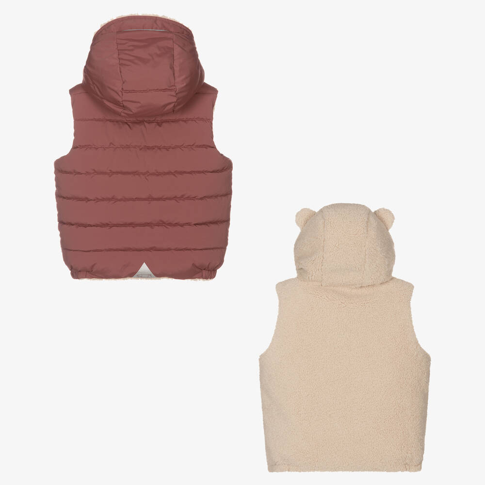 Töastie-جيليه هودي بوجهين لون زهري وعاجي | Childrensalon Outlet