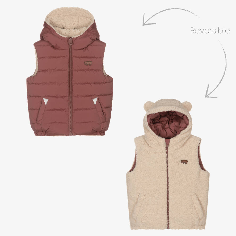 Töastie - Gilet matelassé à capuche réversible | Childrensalon