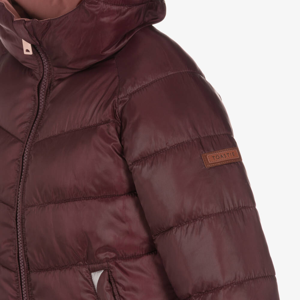 Töastie-Reversible Pink & Red Puffer Jacket | Childrensalon Outlet