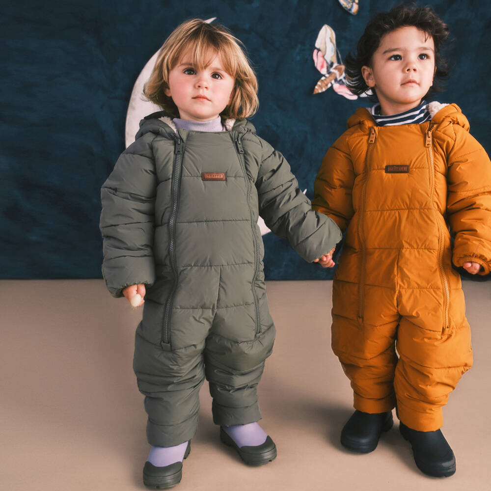 Töastie-Sage Green Padded Snowsuit | Childrensalon Outlet