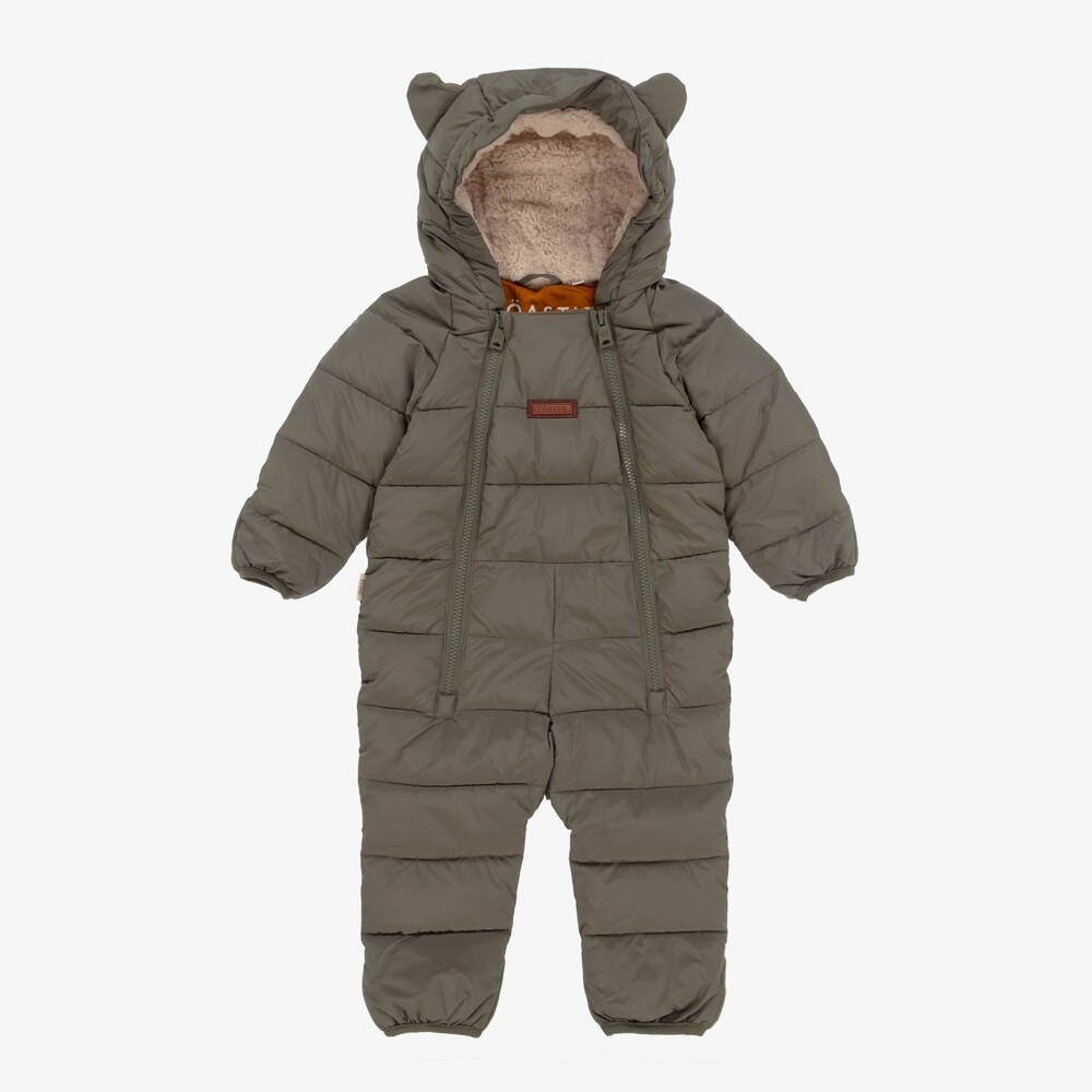 Töastie-Sage Green Padded Snowsuit | Childrensalon Outlet