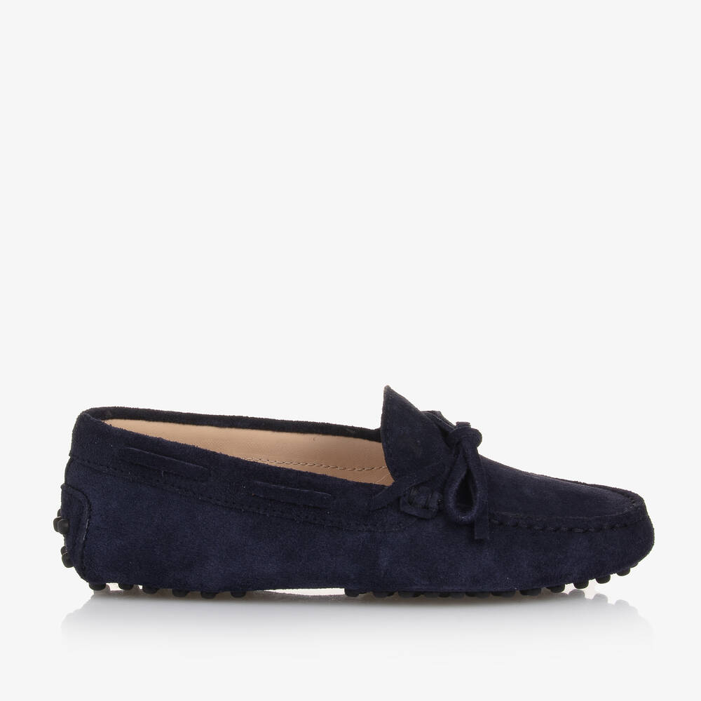 Boys blue top suede loafers