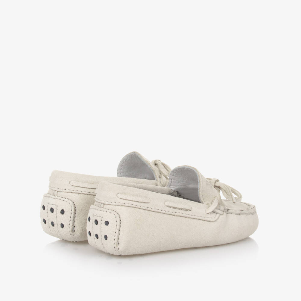 Tod's-Boys Grey Suede Pre-Walkers | Childrensalon Outlet