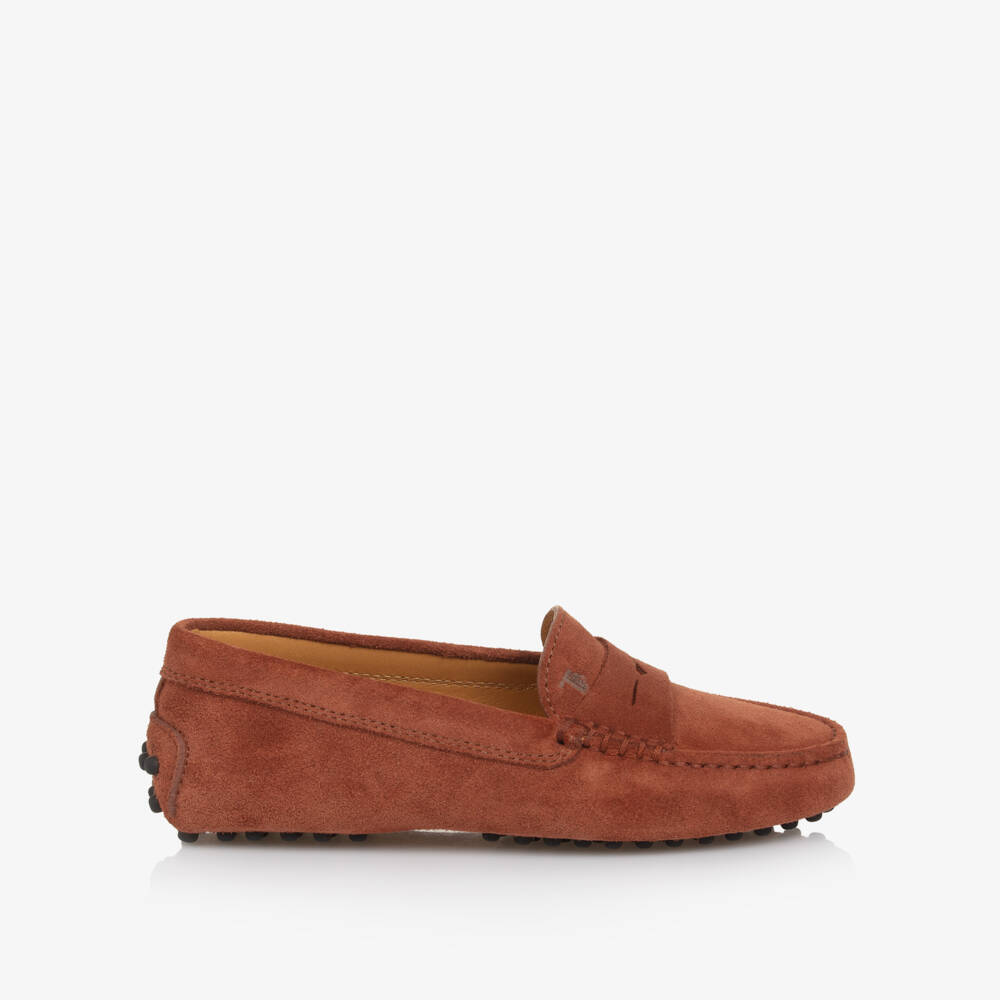 Tod's-Boys Suede Leather Loafers | Childrensalon Outlet