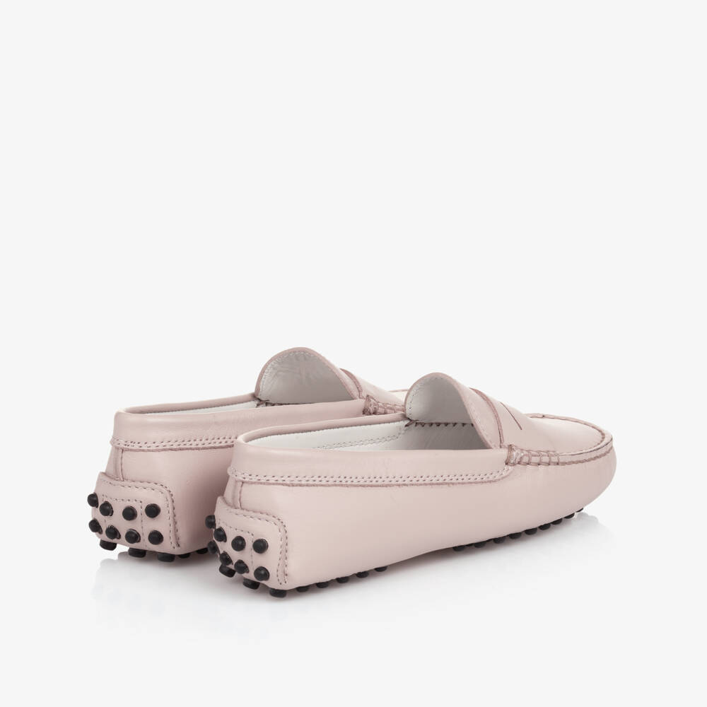 Tod's-Boys Taupe Leather Slip-On Loafers | Childrensalon Outlet