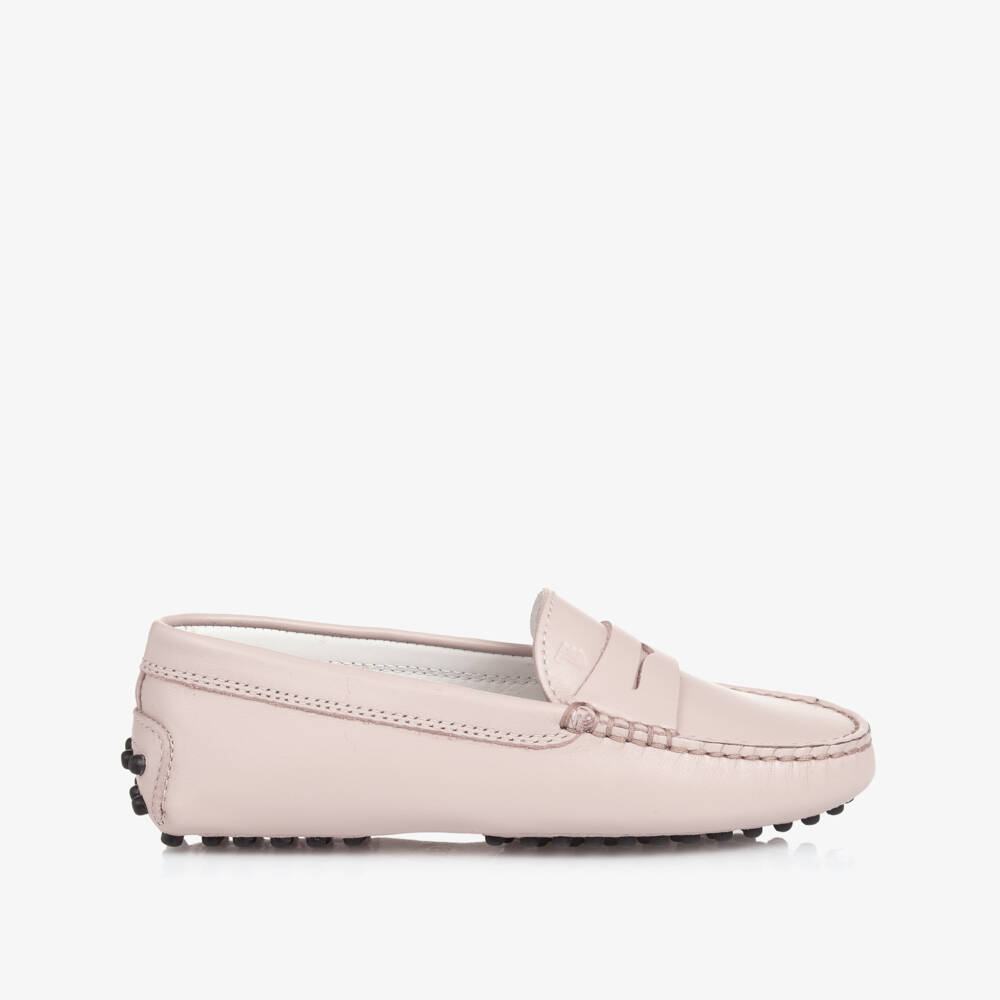 Tod's-Boys Taupe Leather Slip-On Loafers | Childrensalon Outlet