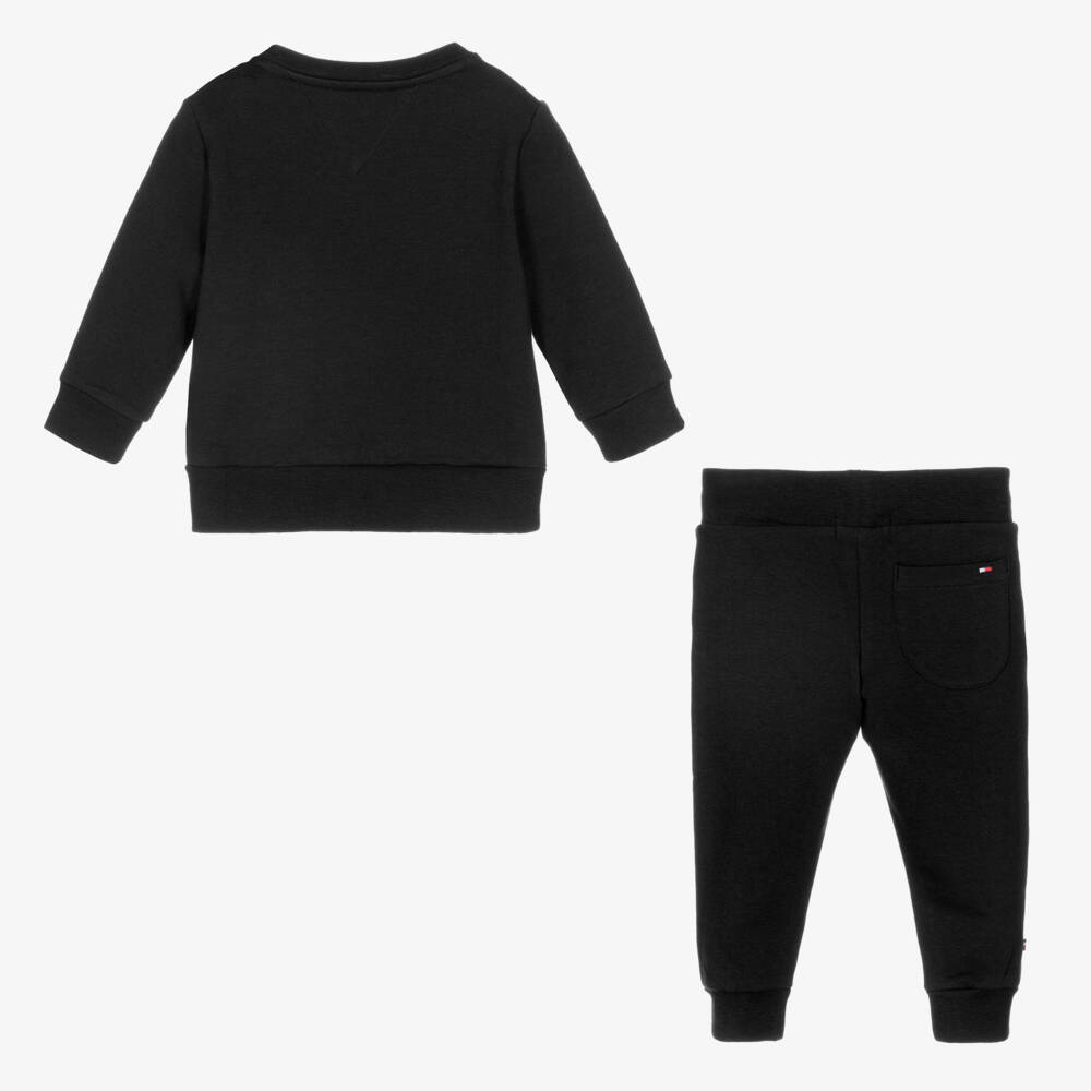 Tommy Hilfiger-Baby Boys Black Tracksuit Set | Childrensalon Outlet