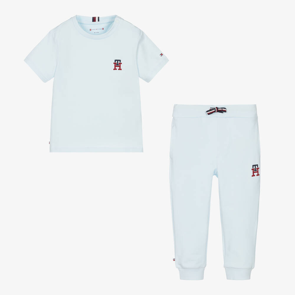 Tommy Hilfiger-Голубой топ и брюки из хлопка | Childrensalon Outlet