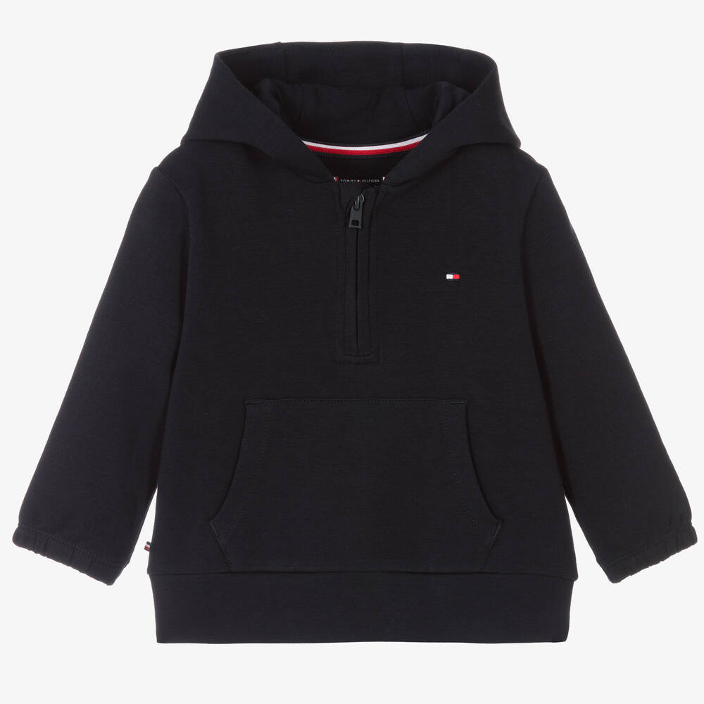 Tommy Hilfiger - Blaue Kapuzenjacke für Babys (J) | Childrensalon