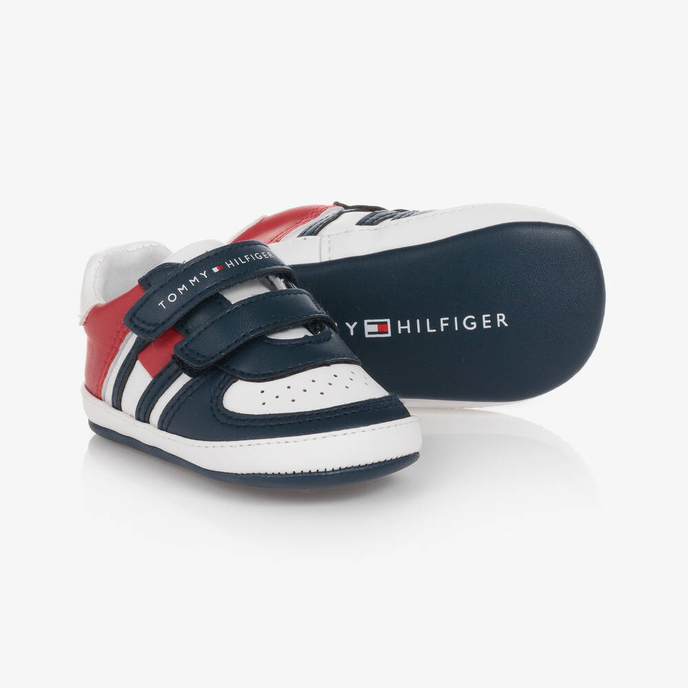 Tommy Hilfiger - Baby Boys Blue Pre-Walker Trainers | Childrensalon