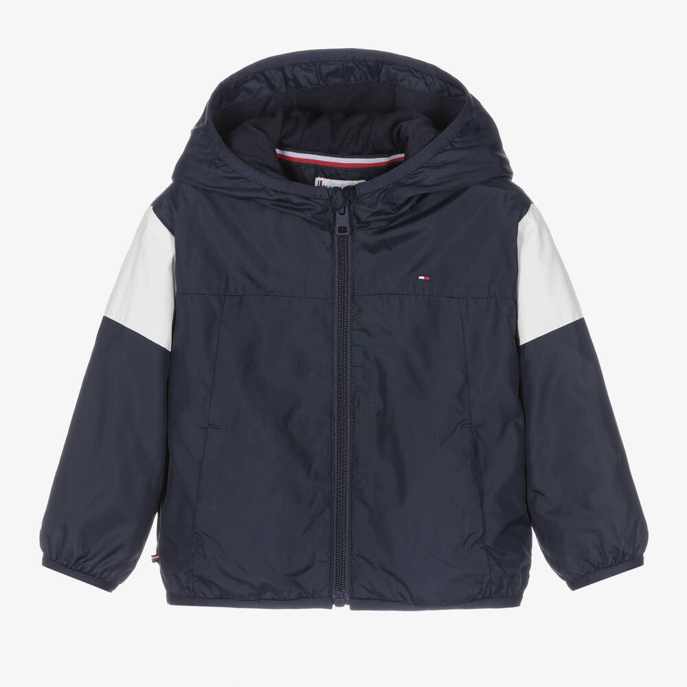 Tommy Hilfiger - Baby Boys Blue Windbreaker Jacket | Childrensalon