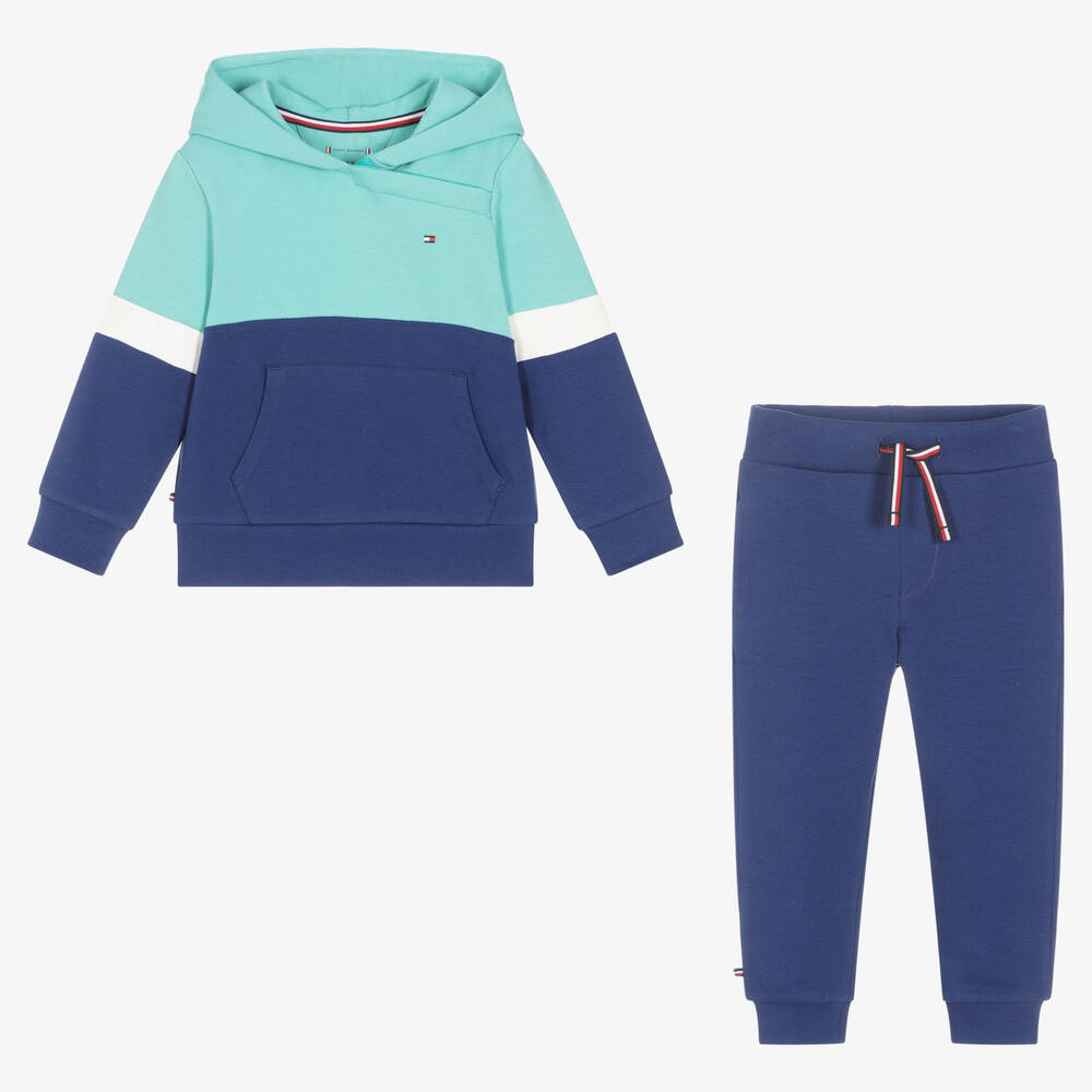 Blue tommy hilfiger tracksuit on sale