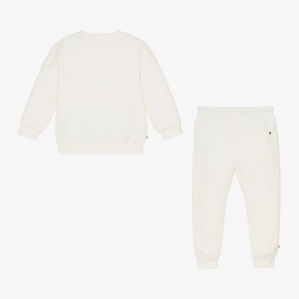 Tommy Hilfiger-Baby Boys Ivory Cozy Tracksuit | Childrensalon Outlet