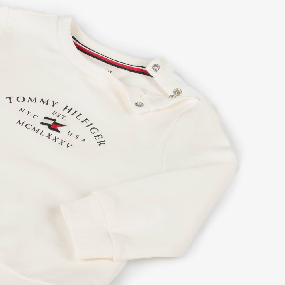 Tommy Hilfiger-Baby Boys Ivory Cozy Tracksuit | Childrensalon Outlet