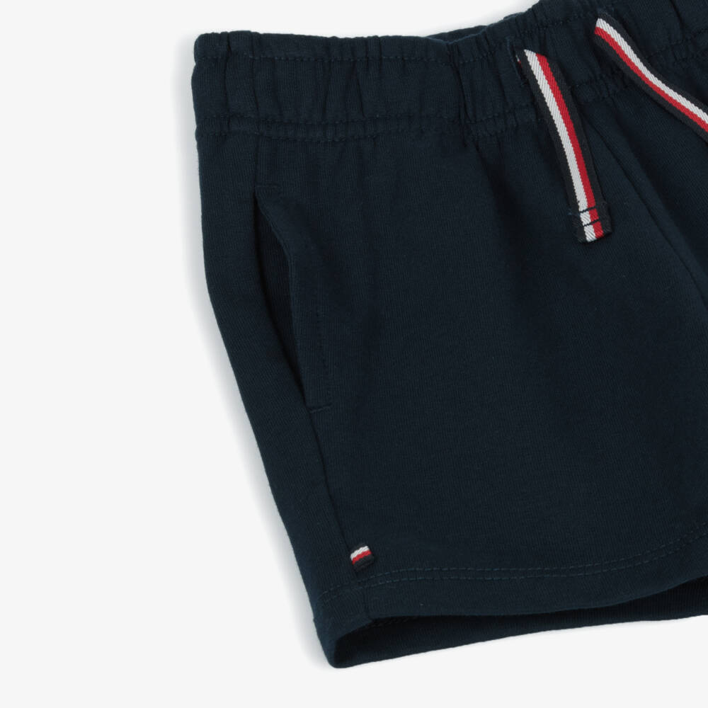 Tommy Hilfiger-Baby Boys Navy Drawstring Jersey Shorts | Childrensalon Outlet