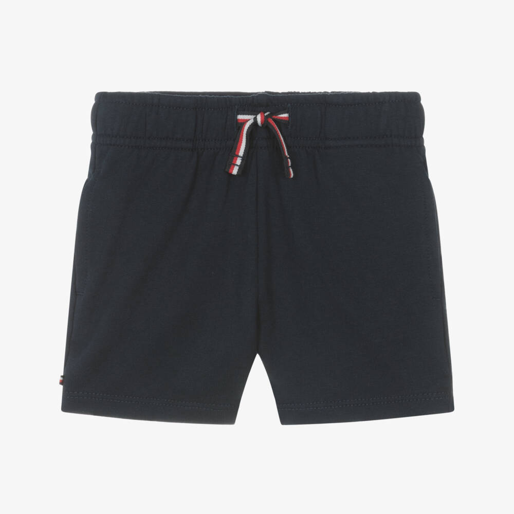 Tommy Hilfiger-Baby Boys Navy Drawstring Jersey Shorts | Childrensalon Outlet