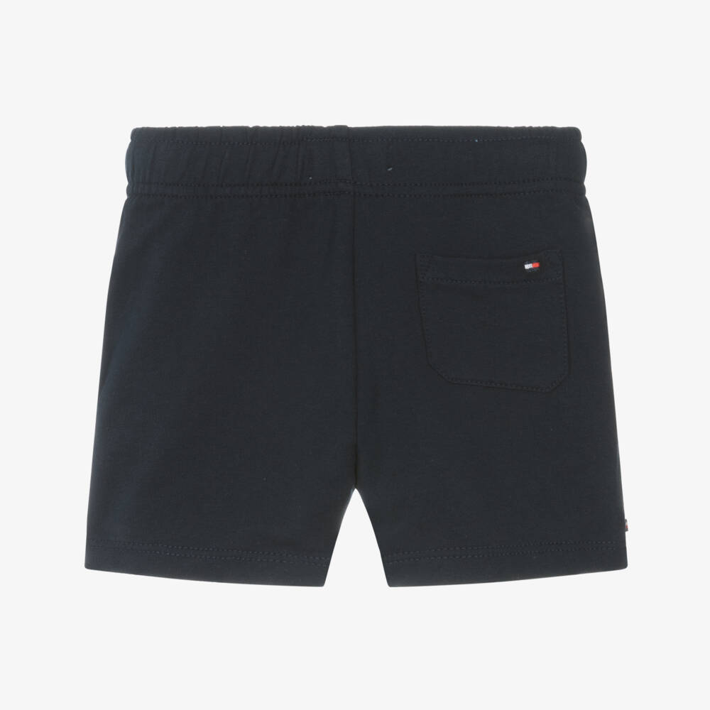 Tommy Hilfiger-Baby Boys Navy Drawstring Jersey Shorts | Childrensalon Outlet