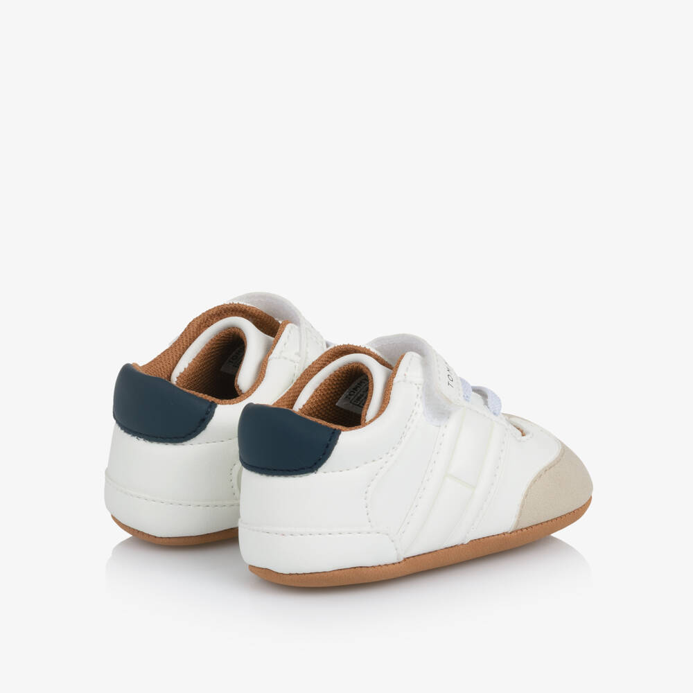 Tommy Hilfiger-Белые кожаные пинетки для мальчиков | Childrensalon Outlet