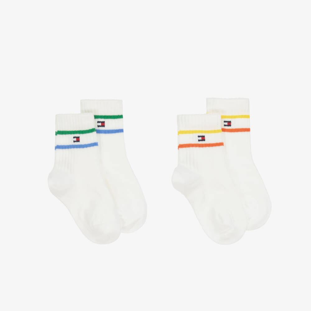 Tommy Hilfiger-Baby Boys White Flag Socks | Childrensalon Outlet