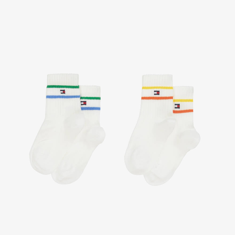 Tommy Hilfiger-Baby Boys White Flag Socks | Childrensalon Outlet