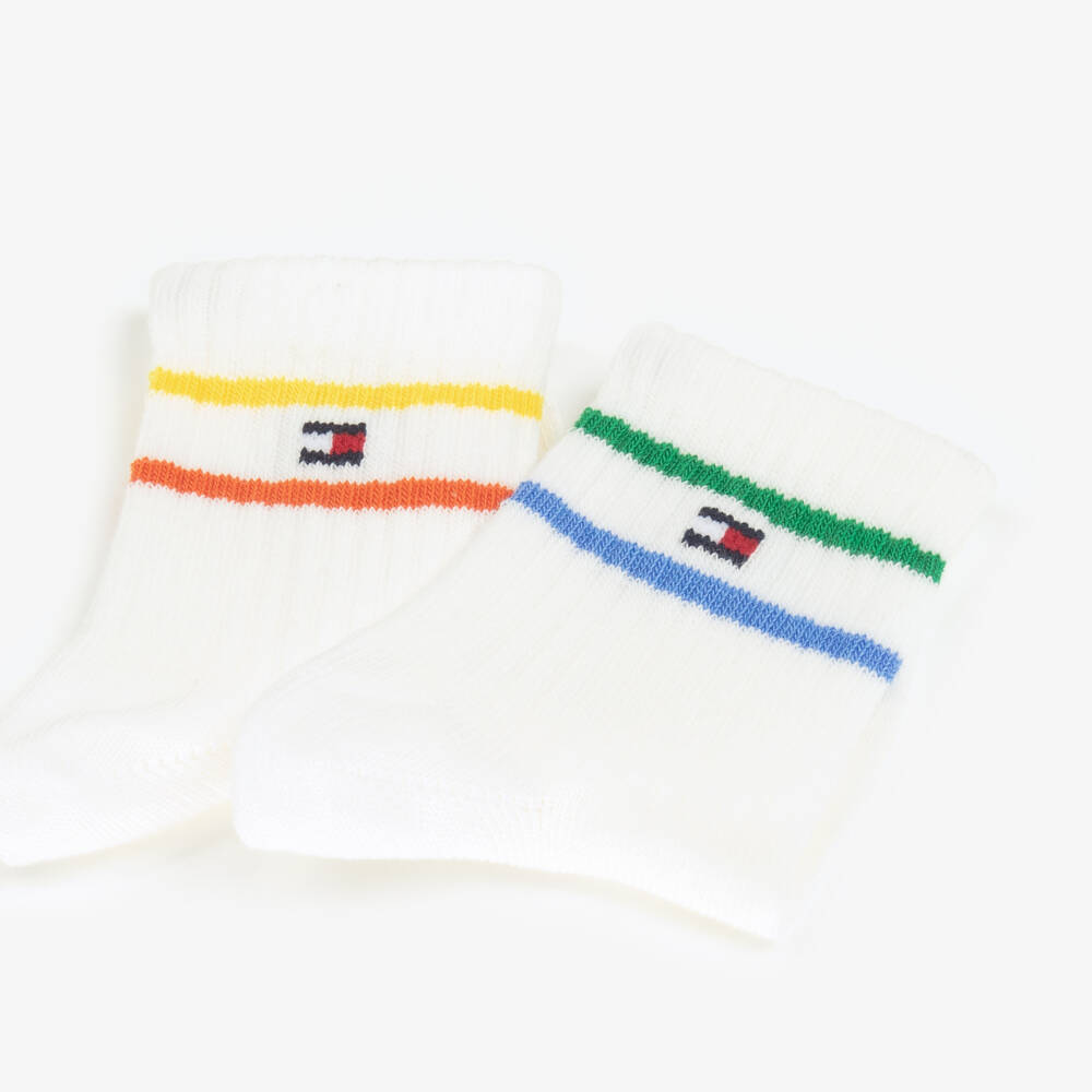Tommy Hilfiger-Baby Boys White Flag Socks | Childrensalon Outlet