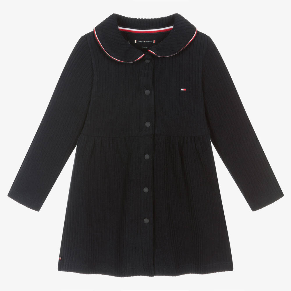 Tommy Hilfiger-Baby Girls Blue Jersey Dress | Childrensalon Outlet