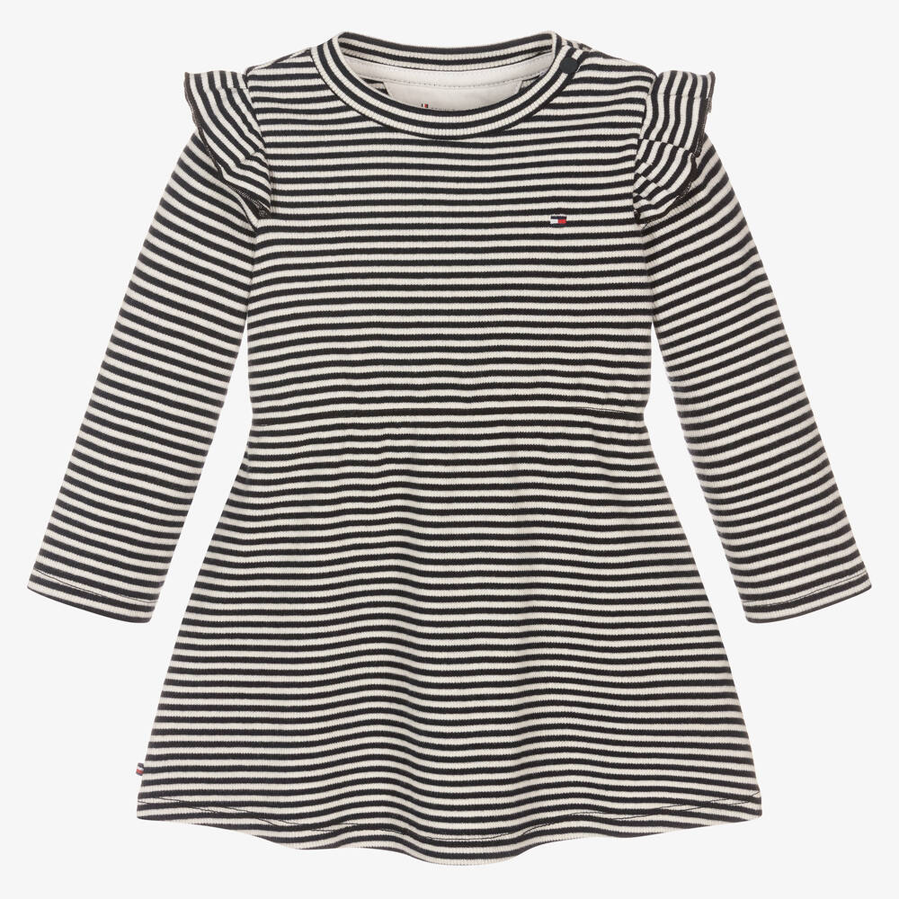 Tommy Hilfiger - Baby Girls Blue Striped Dress | Childrensalon