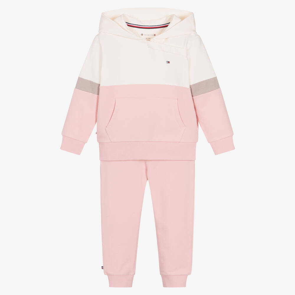 Tommy Hilfiger - Baby-Trainingsanzug elfenbein/rosa | Childrensalon