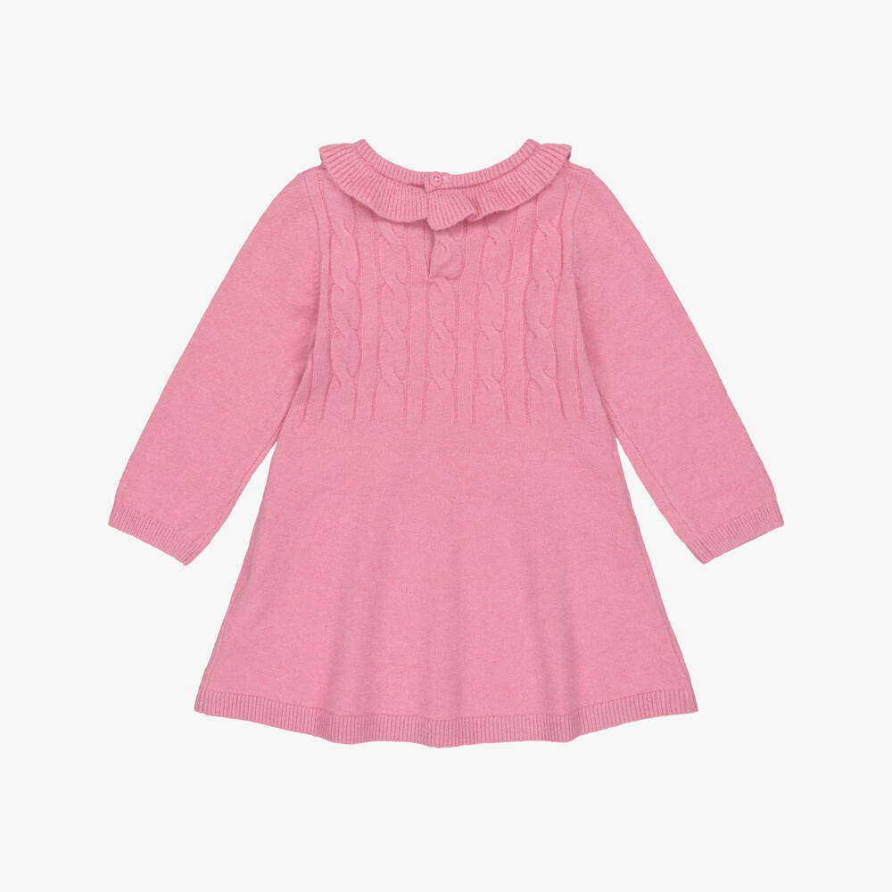 Tommy Hilfiger-Baby Girls Pink Brushed Knit Dress | Childrensalon Outlet