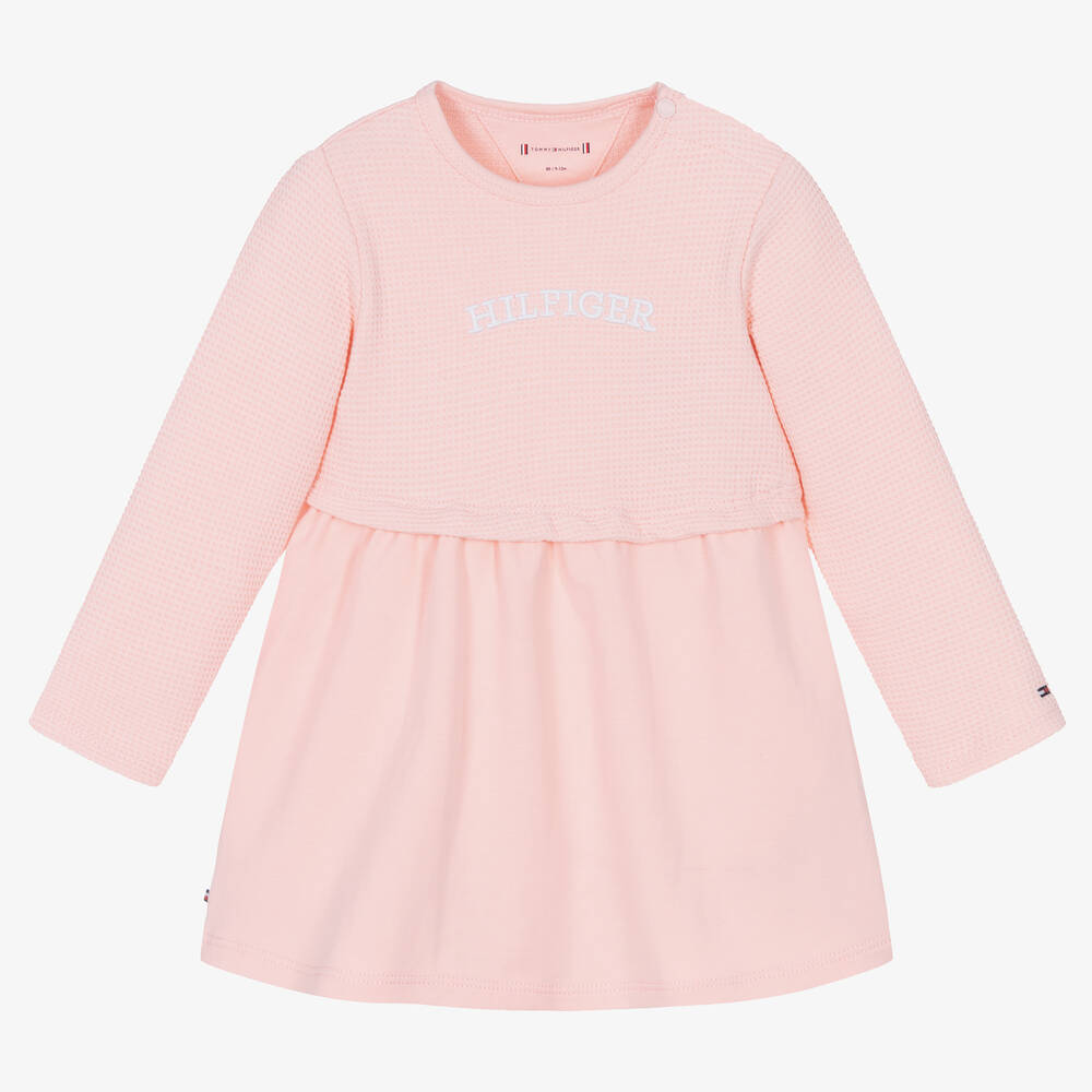 Tommy Hilfiger - Rosa Baumwolljersey-Kleid für Babys | Childrensalon