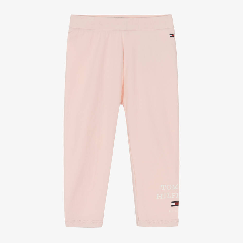 Baby Girls Pink Cotton Leggings