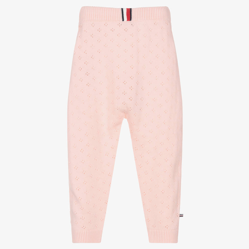 Tommy Hilfiger-Розовые трикотажные брюки | Childrensalon Outlet