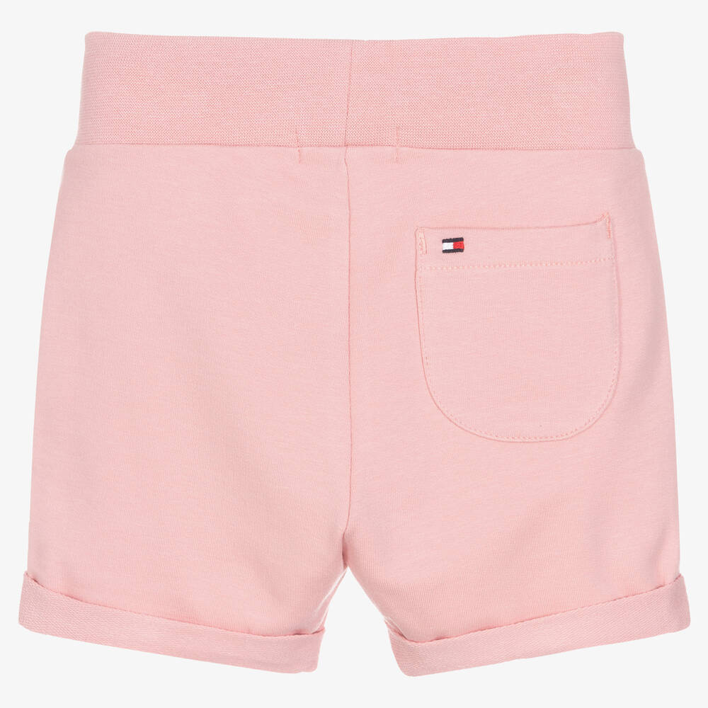 Tommy Hilfiger-Baby Girls Pink Logo Shorts | Childrensalon Outlet