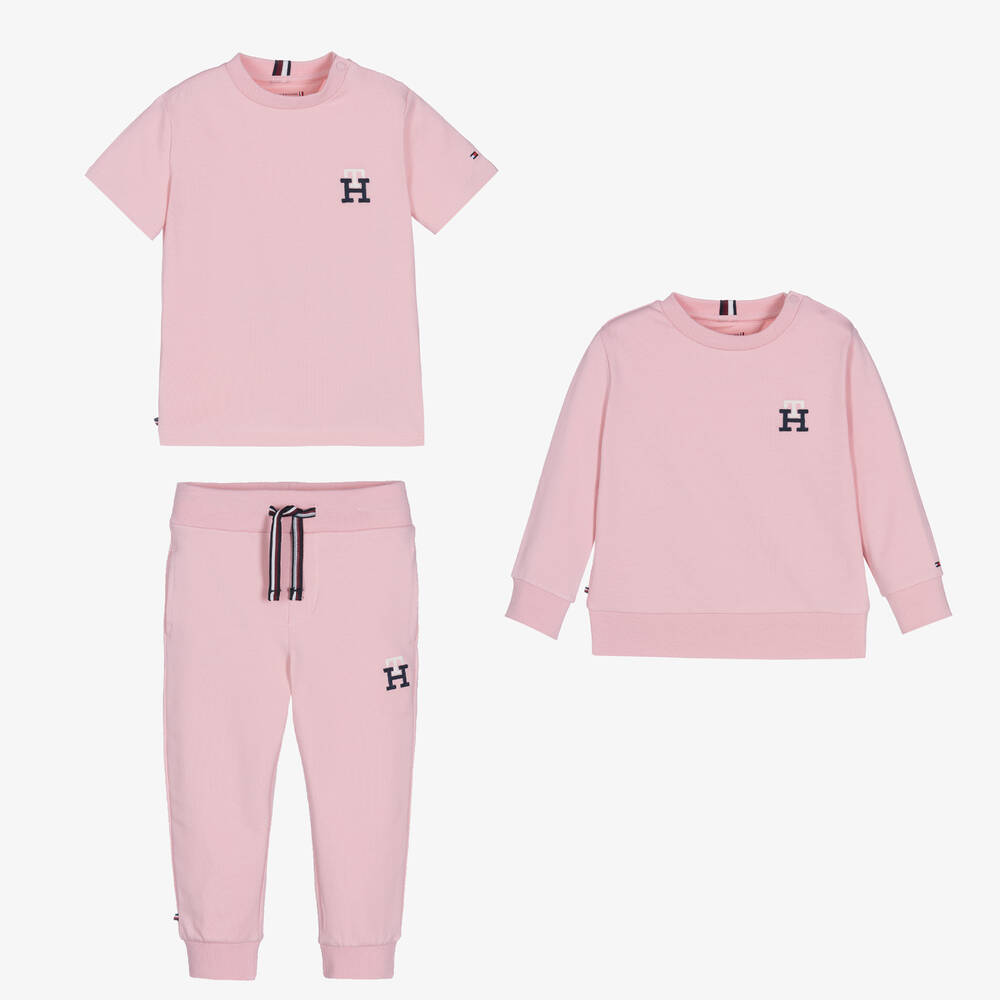 Tommy Hilfiger - Rosa Trainingsanzug-Geschenkset (B) | Childrensalon