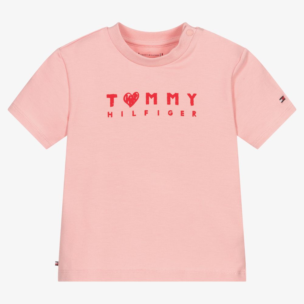 Tommy Hilfiger - Rosa T-Shirt für Babys (M) | Childrensalon