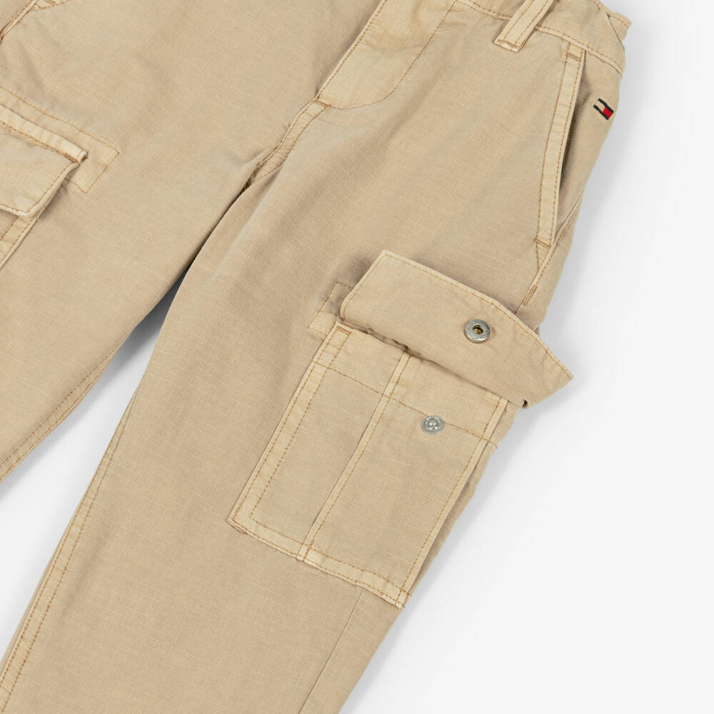 Tommy Hilfiger-Beige Cargo Trouser | Childrensalon Outlet