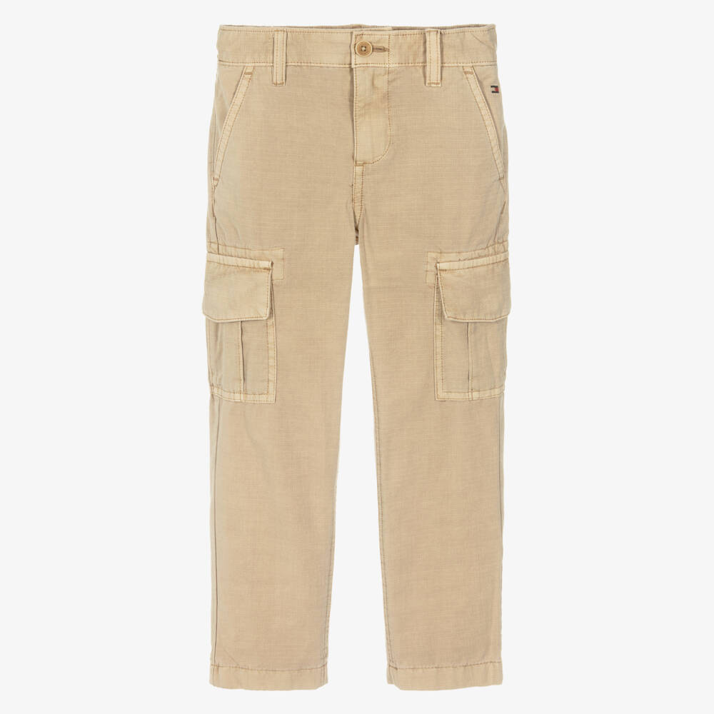 Tommy Hilfiger-Beige Cargo Trouser | Childrensalon Outlet