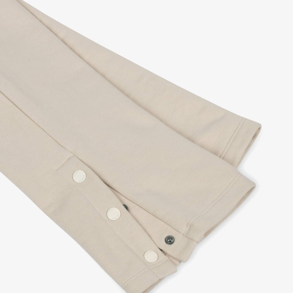 Tommy Hilfiger-Beige Cotton Flared Girl Joggers | Childrensalon Outlet