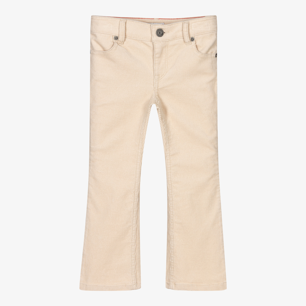 Tommy Hilfiger - Pantalon évasé beige en velours côtelé | Childrensalon