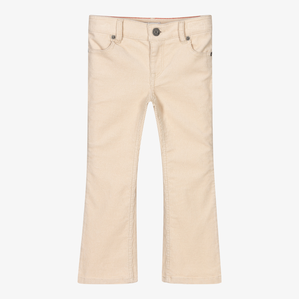 Tommy Hilfiger-Beige Flared Corduroy Trousers | Childrensalon Outlet