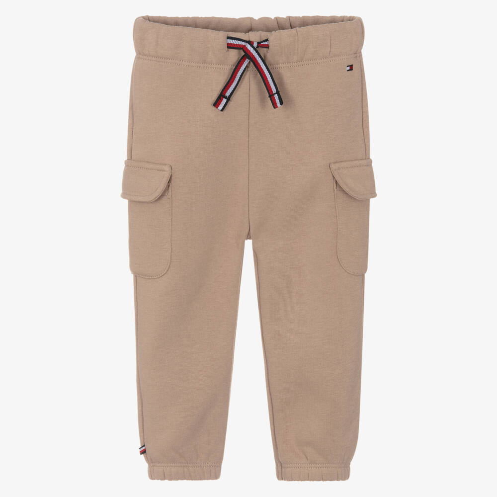 Tommy Hilfiger-Beige Logo Baby Joggers | Childrensalon Outlet