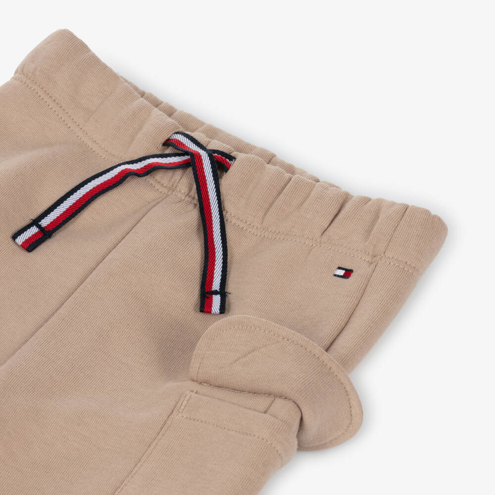 Tommy Hilfiger-Beige Logo Baby Joggers | Childrensalon Outlet