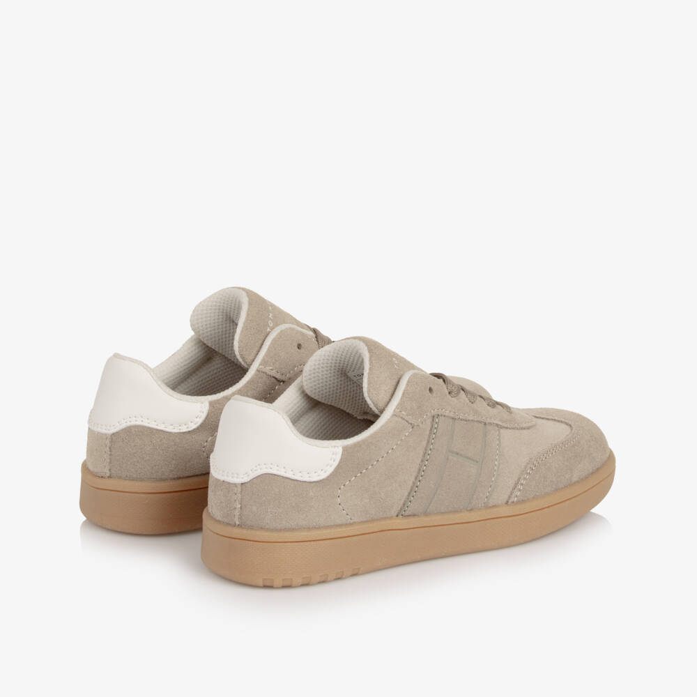 Tommy Hilfiger-Бежевые замшевые кеды на шнуровке | Childrensalon Outlet