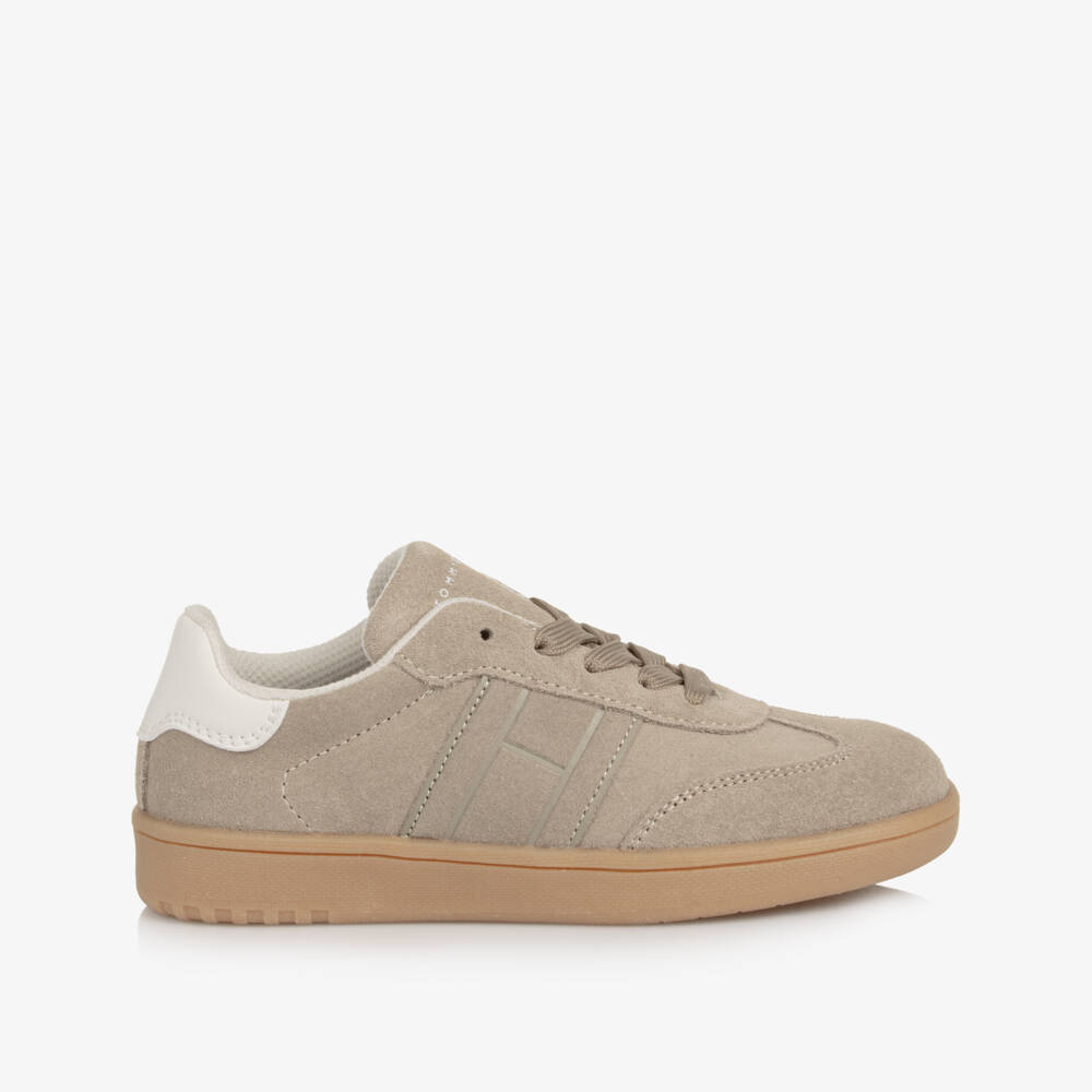 Tommy Hilfiger-Бежевые замшевые кеды на шнуровке | Childrensalon Outlet